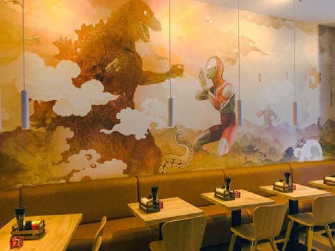 Street art muurschildering uit het Sparskey atelier